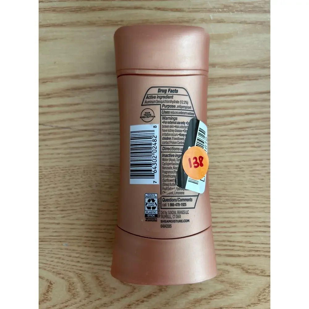 New Womens Shea Moisture Deodorant Stick Aluminum-Free Fresh Citrus🍊Scent 2.6oz